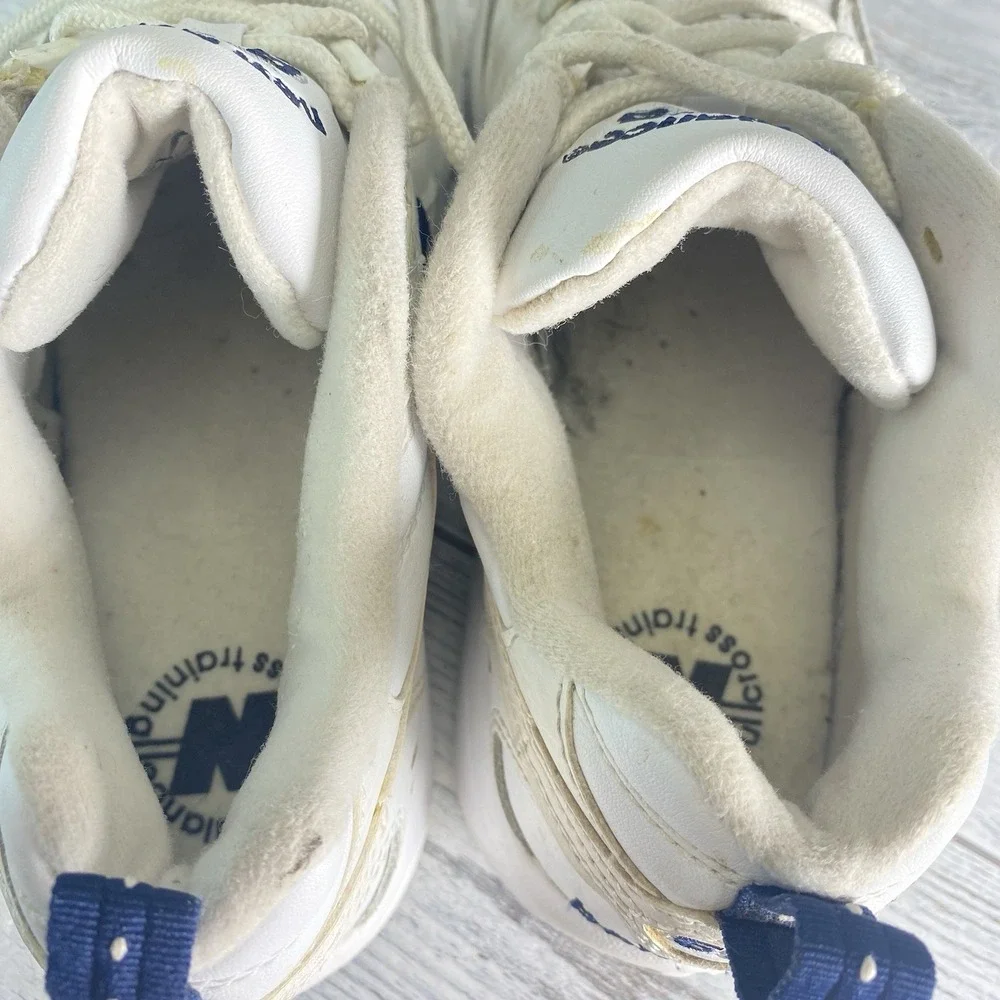 New Balance WX608WT Shoes Womens 8.5 White Leather Athletic Sneaker Trainer Nice